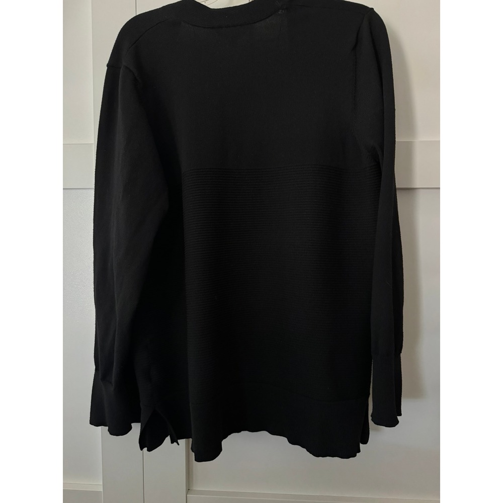 Time and Tru Womens Black Open Front Cardigan Sweater XL 16-18 TT31100012775 - Picture 10 of 11